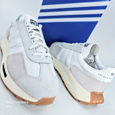 Adidas   US 11 Men's White Silver Gum Boost Retro Runner Retropy E5   H03075 NIB