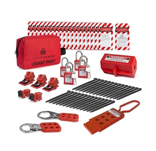 TRADESAFE Kit Tagout Blocco Elettrico - Hasp, Morsetto e Multi... - Foto 5 di 5