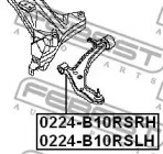TRACK CONTROL ARM WISHBONE RIGHT FRONT 0224-B10RSRH FEBEST NEW OE REPLACEMENT - Picture 3 of 7