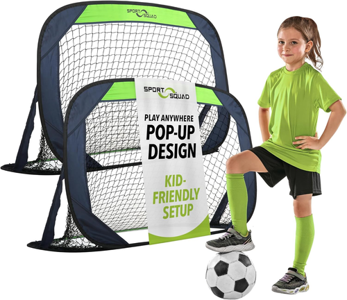 Portable Soccer Goal Net Set - Pop up Training Soccer Goals for Backyard - Indoo