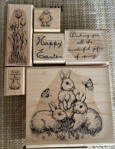 Stampin' Up! I Regali della Primavera - Set di 6 Pasqua 2002, Coniglietto, Pulcino (Usato)