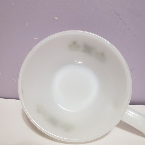 Wiesengrün Weiß Milchglas Suppenschüssel Anchor Hocking Fire King Country - Bild 6 von 11