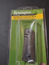 NEW REMINGTON 1911 BLACK PEWTER LAMINATED WOOD AMBI CUT STANDARD SIZE GRIP NOS