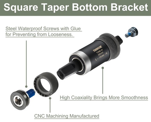 Square Tapered Bottom Bracket - 68mm English BSA Compatible with Shimano BB-U... - Picture 2 of 5