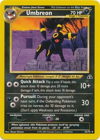 Umbreon (32/75) Neo Discovery Unlimited - Near Mint Pokemon TCG - Picture 1 of 1