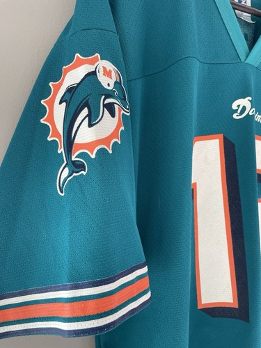 Maglia Vintage Logo 7 Miami Dolphins NFL Uomo Large Dan Marino #13 Made in USA - Foto 5 di 11