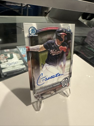 2025 Bowman Chrome CPA-CT Carlos Tavares Nationals 1st Bowman On Card Auto - Picture 3 of 4