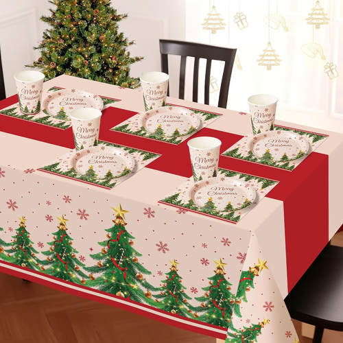 Christmas Party Supplies,102 Pcs Xmas Tree Themed Party Set,Christmas Decoration - Picture 3 of 12