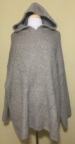 Zara Sweater Hooded Pullover Knit Light Brown Size L-XL NWT