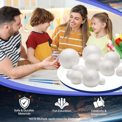 Kit Proyecto Sistema Solar, PlanetModel Crafts 14 Bolas de Poliestireno Diferencia2324 - Imagen 3 de 7