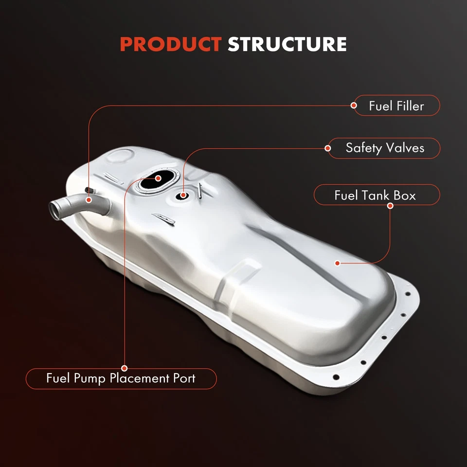 Tanque de combustible de acero galvanizado de 17 galones para Mazda B2000 86-87 B2200 87-92 con junta tórica Foto 2 de 4