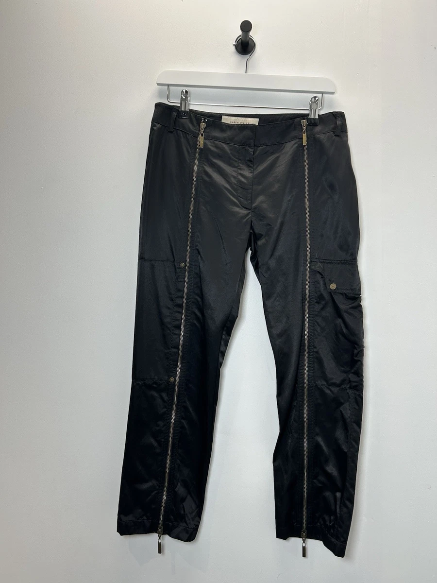 Pantalon Skinny Karen Millen Avec Lacets - Taille 2 - Noir Coton - Neuf Avec étiquette