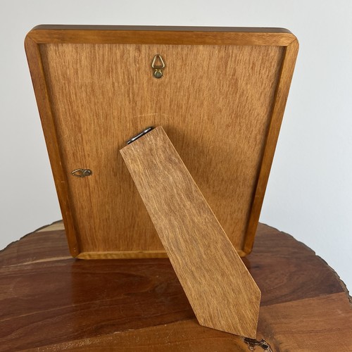 Vintage 8x10 'Rare Woods' Picture Frame Smooth Rounded Corners, Wood Backing - Picture 4 of 8