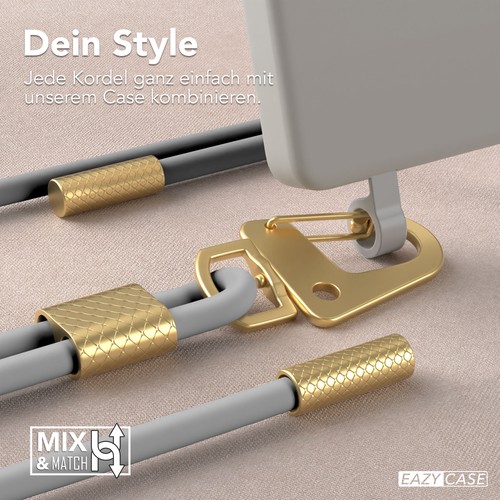 Handykette für Samsung Galaxy S25 Ultra Handyhülle mit Band 2in1 Kordel Grau - Afbeelding 6 van 7