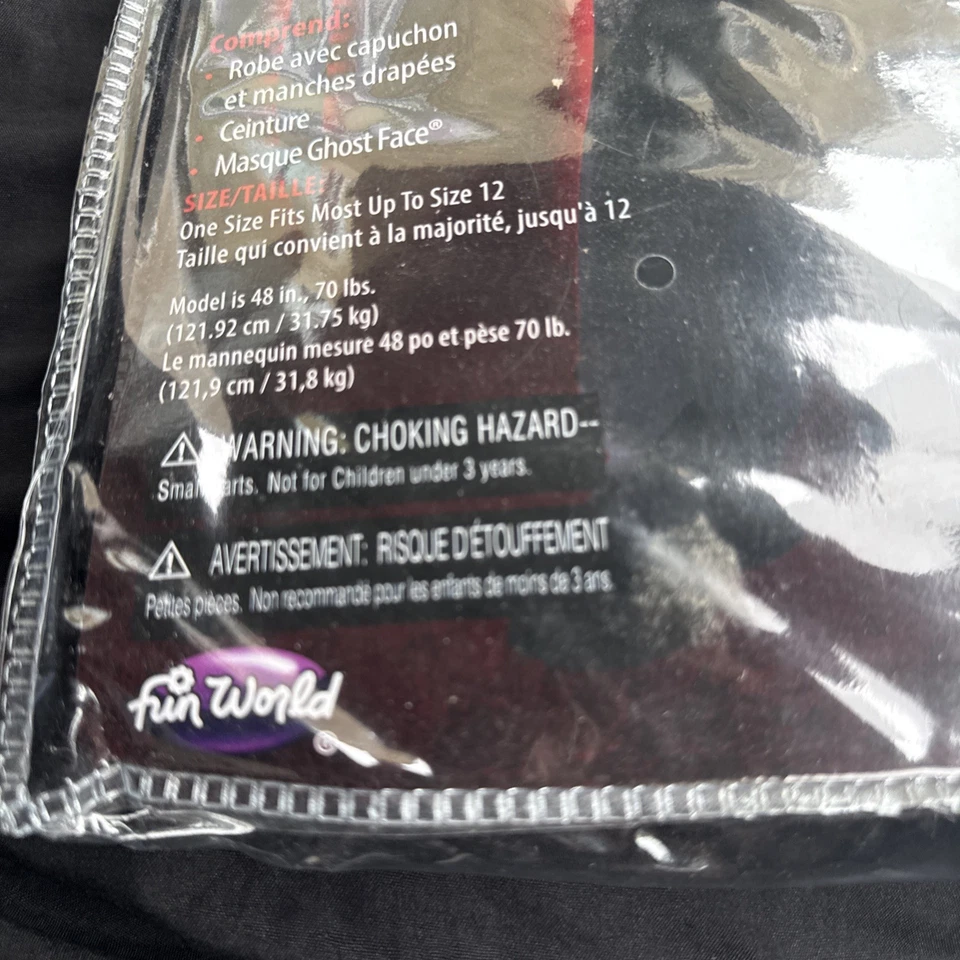 Scream Ghost Face Kids Fancy Dress Halloween Horror Boys Childs Licenced Costume - Image 3 of 4