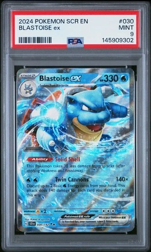 2024 POKEMON SCR EN-STELLAR CROWN #030 BLASTOISE EX PSA 9