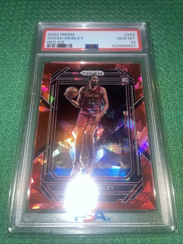 2022 Evan Mobley Red Ice Prizm #252 PSA 10 Rookie Cleveland Cavaliers - Picture 5 of 15