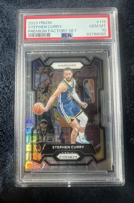 Panini 2023-24 Prizm Stephen Curry #119 Premium Factory Set Prizm PSA 10 /150