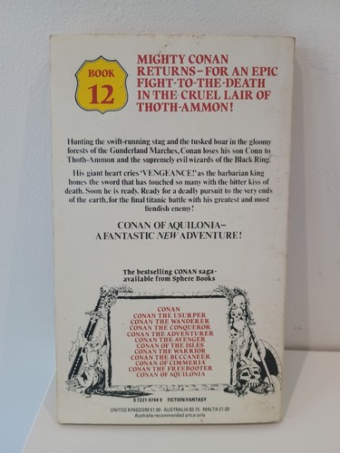 Conan of Aquilonia L Sprague De Camp Lin Carter 1981 Sphere Vintage Paperback - Imagen 8 de 12