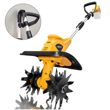 Cordless Tiller Cultivator Compatible Dewalt 20V Battery Electric Garden Tiller