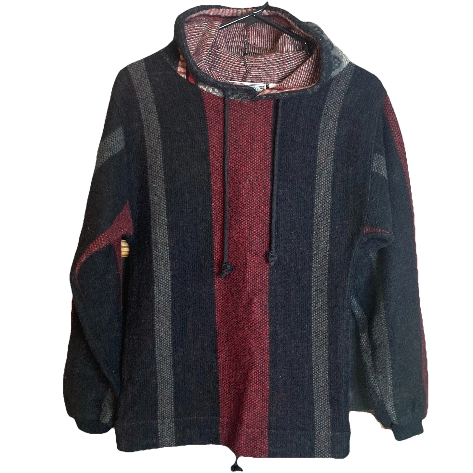 Pazzo Women's Red Black Striped Hoodie Size S 17x27
