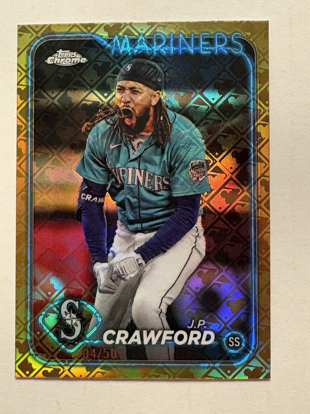 2024 Topps Chrome Logofractor - J.P. Crawford #14 Gold /50