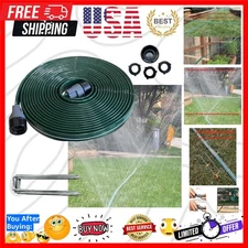 2025 Sprinkler Hose & Soaker Hose for Yard - 25 FT Reinforced Flat Garden Hos...