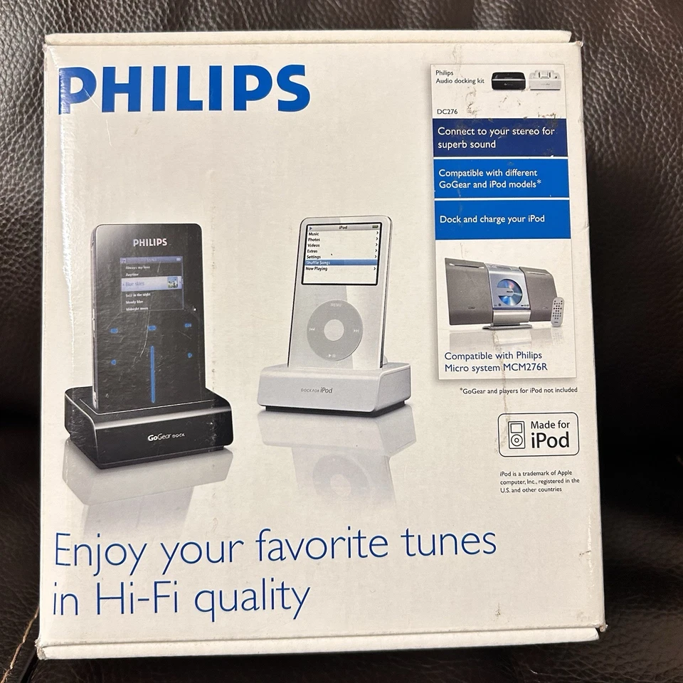 Base de base de audio Philips DC276/37 para iPod y Go Gear NUEVA CAJA ABIERTA Foto 2 de 4