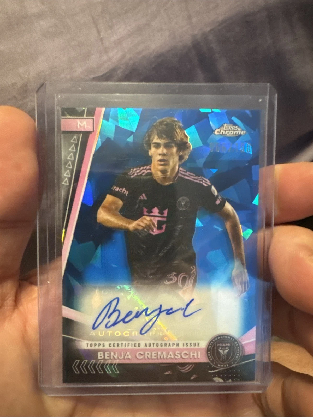 2024 Topps Chrome Sapphire MLS Benja Cremaschi Auto /100 Inter Miami