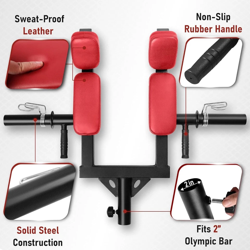 Prensa Yes4All Viking, mango de mina terrestre D. (rojo) prensa hombro con almohadilla Foto 3 de 4