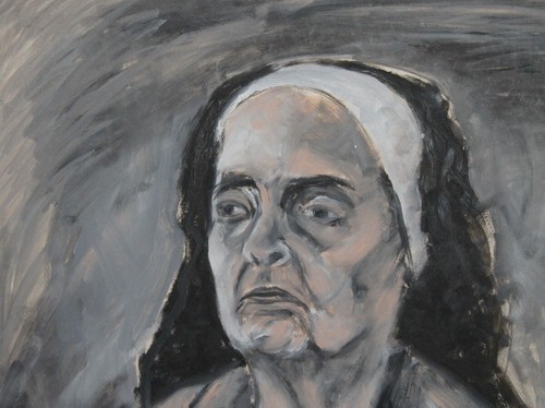 Vintage gouache painting portrait - Picture 5 of 11