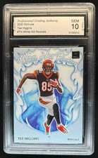 2020 Donruss Tee Higgins White Hot Rookies RC #WH-TH Bengals GMA 10