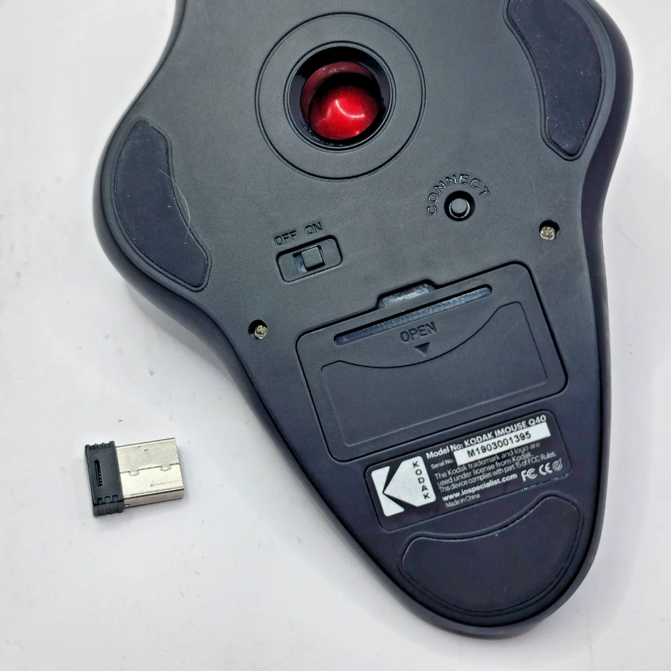 Ratón Trackball Inalámbrico Kodak IMOUSE Q40 2.4Ghz con Receptor USB Ambidiestro Q4 Foto 3 de 3