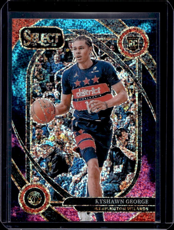 2024-25 Select Kyshawn George Courtside SP Cosmic Prizm RC #285 Wizards