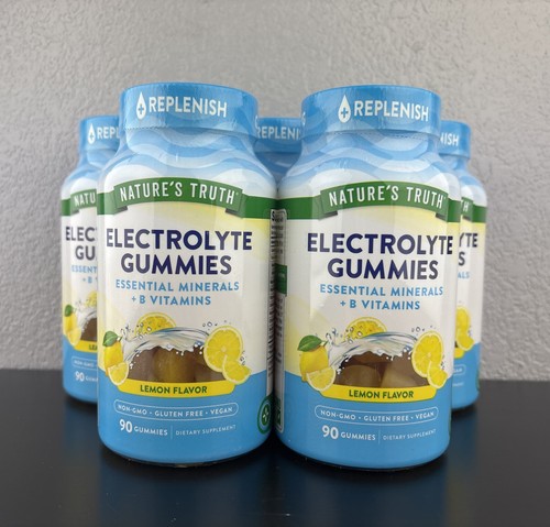 Lot Of 5 Nature's Truth Electrolyte Gummy - Lemon Flavor 90 Gummies