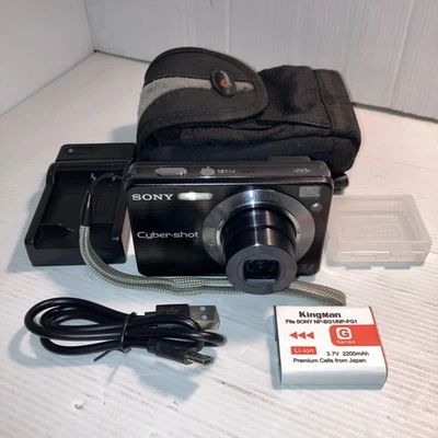 Sony Cyber-shot DSC-W110 7.2 MP Digital Camera Black Tested Retro Y2K Digicam - image 1 of 4