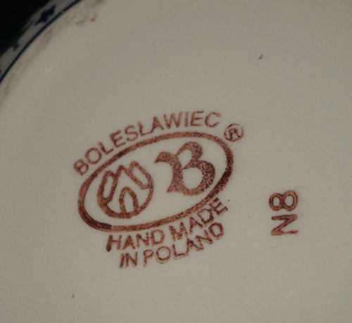 Boleslawiec Cuencos de Cerámica Dos (2) Cuencos de Navidad Diferentes Hechos a Mano en Polonia - Imagen 8 de 8