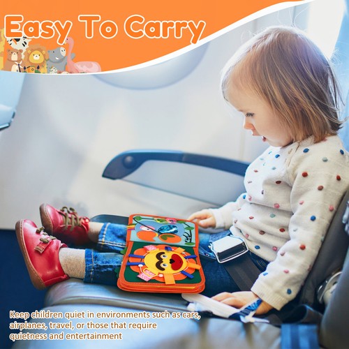 Busy Book for Toddlers Soft Felt Busy Board Early Educational Felt Quiet FaSft - Picture 3 of 11