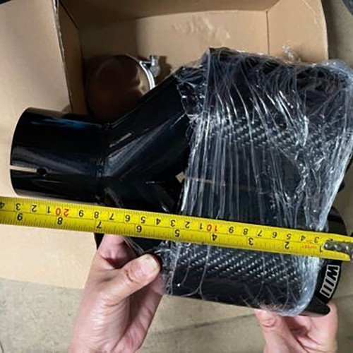 1PCS For BMW 63mm In 101MM Out Carbon Fiber Car Exhaust TWIN End Tips Tail Pipe - Bild 7 von 9