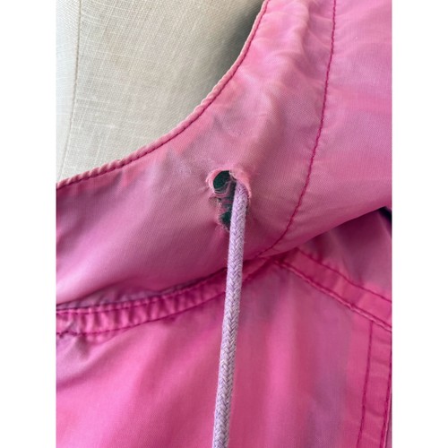 Vintage 1980er Jahre gefütterte Windschutzjacke rosa Kapuze - Bild 7 von 17