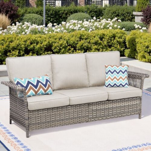 9Pieces Patio Furniture Set Outdoor Sectional Sofas Rattan Wicker Sofa W/ Table - Picture 16 of 42