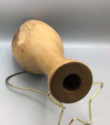 Set of 3 Live Edge Turned Wood Bottle Form Candle Sticks Large 9 “15”16”Aprox - Picture 17 of 21