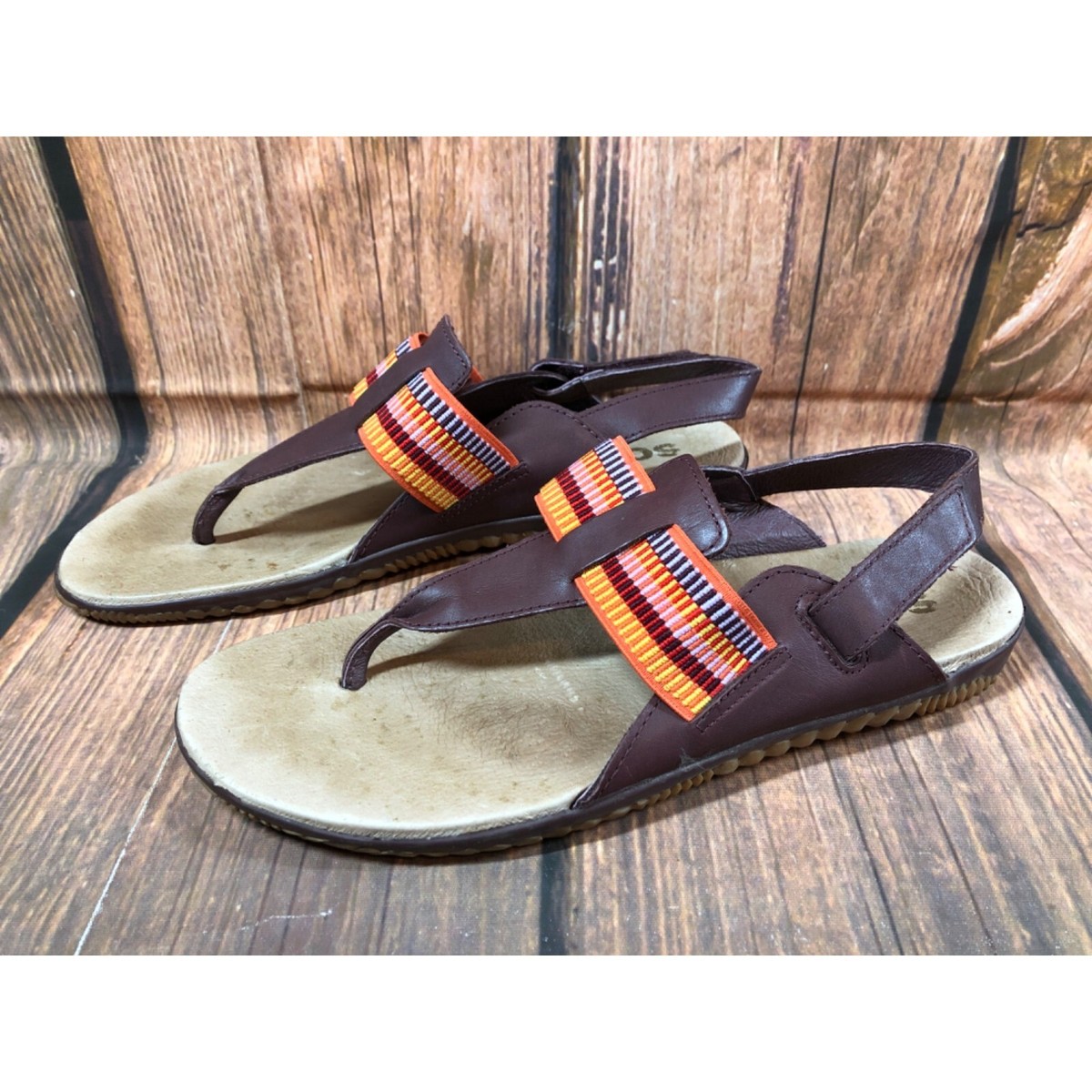 SOREL Out N About Multicolor Leather Sandals Womens 10 41 5h93