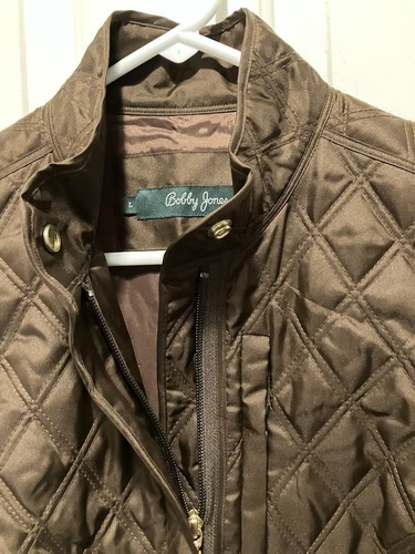 Bobby Jones quilted vest size large l brown EUC golf hunting travel outdoor - Picture 10 of 10
