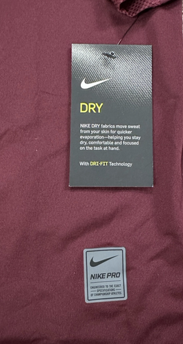 Nike Herren PRO Kurzarm Kompressionsshirt XL 908083 669 weinrot Trainingsshirt - Bild 5 von 8
