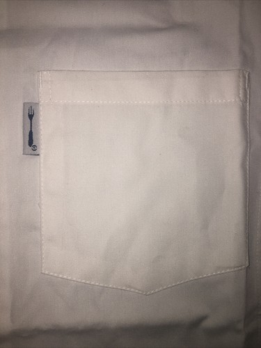 New Chef Works White W/H Collared Outline Servers Shirt Extra-Small - Picture 4 of 5