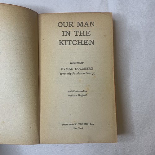 Vintage Our Man in the Kitchen Cookbook 1964 Hyman Goldberg PB Free Shipping - Picture 6 of 12