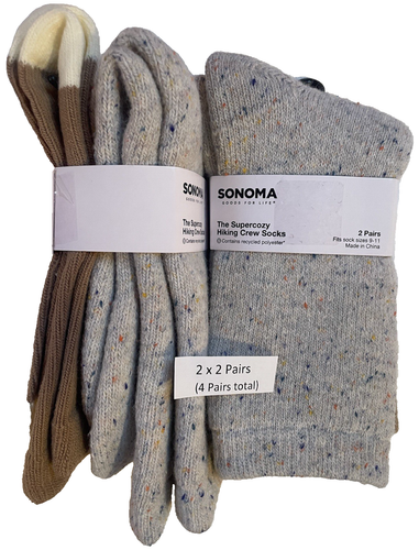 Sonoma 4 Paar Damen Supercozy WANDERN Crew Socken Merinowollmischung mittelschwer - Bild 3 von 8