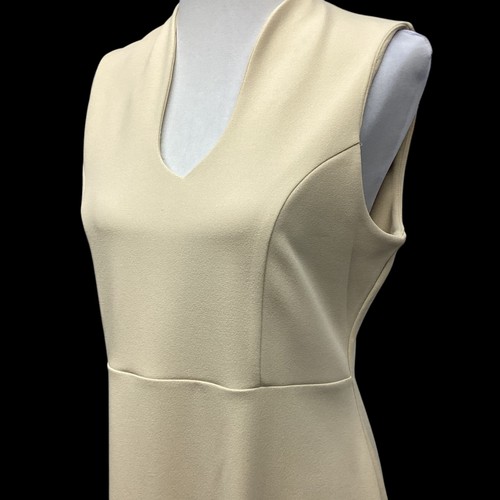 Nina Leonard Beige Sleeveless Knit Dress Misses size L - Picture 3 of 6