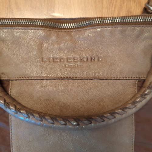 Liebeskind Berlin Shoulder Bag Crossbody Tote Satchel Tan Brown Leather Boho - Picture 3 of 12